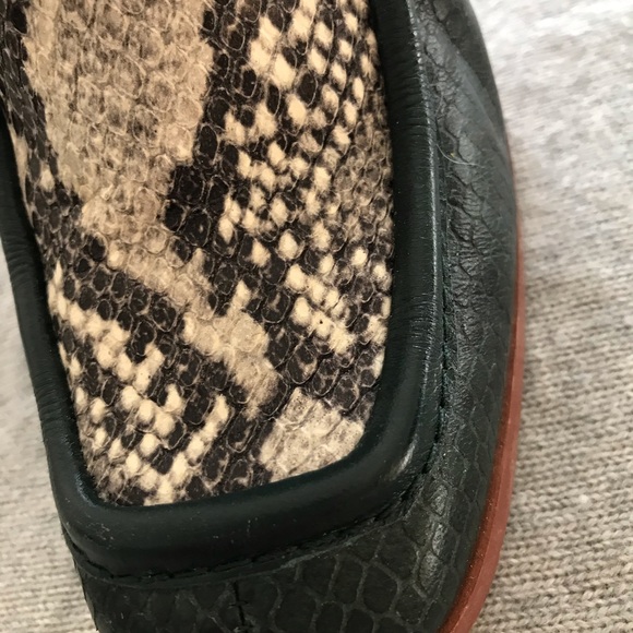Zara snakeskin stacked heel mules - Picture 5 of 8